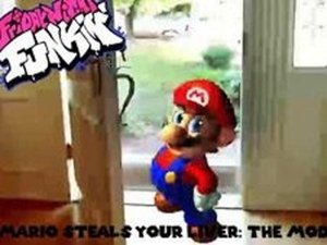 Mario Steals Your Liver FNF Rhythm Game Arcade Game