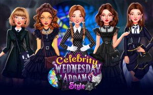 Celebrity Wednesday Addams Style Fashion Game Online