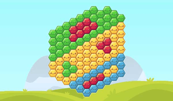 Hexaflow Puzzle Game Online - Color Matching Puzzle